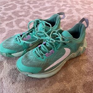 Nike Green and Purple Sneakers